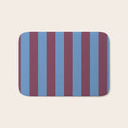 Duo I - Blue and Berry Stripes Bath Mat Gallery Image 1