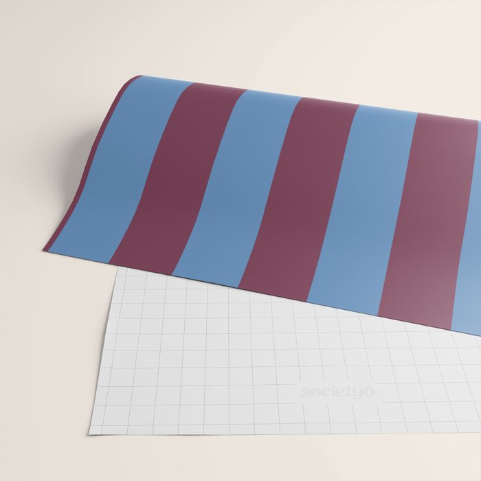 Duo I - Blue and Berry Stripes Wrapping Paper Gallery Image 2