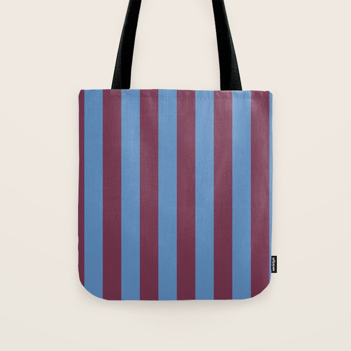Duo I - Blue and Berry Stripes Tote Bag Gallery Image 1