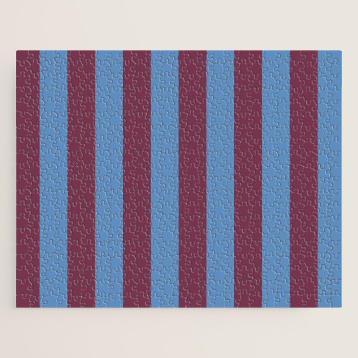 Duo I - Blue and Berry Stripes Jigsaw Puzzle Gallery Image 1