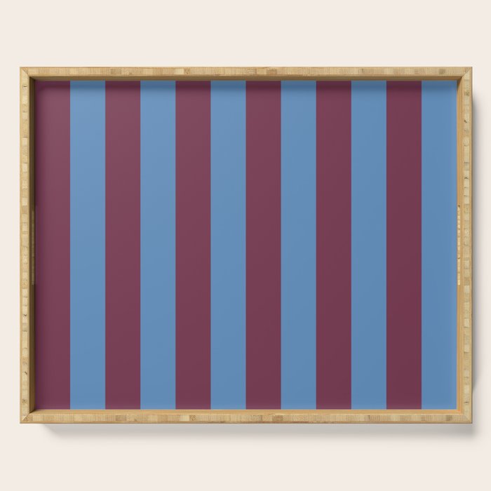 Duo I - Blue and Berry Stripes Serving Tray Gallery Image 1