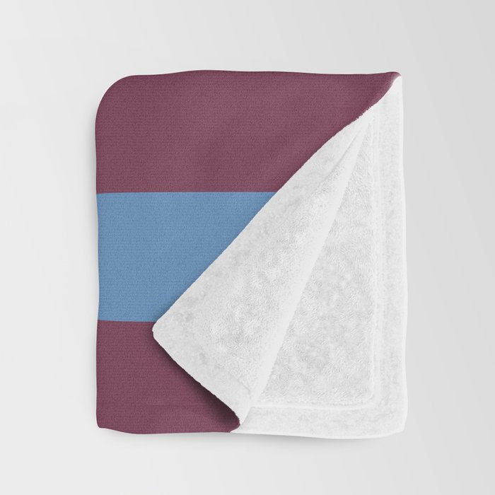 Duo I - Blue and Berry Stripes Throw Blanket Gallery Image 3