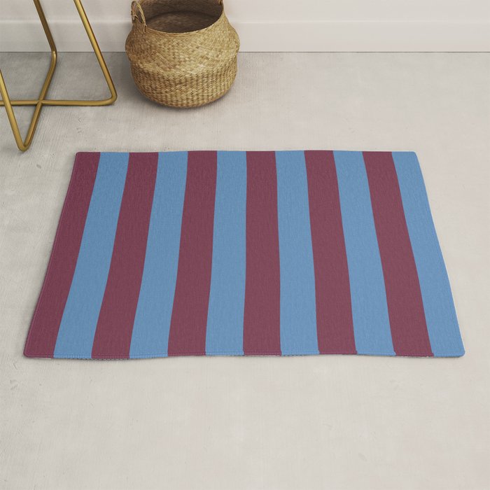 Duo I - Blue and Berry Stripes Rug Gallery Image 1