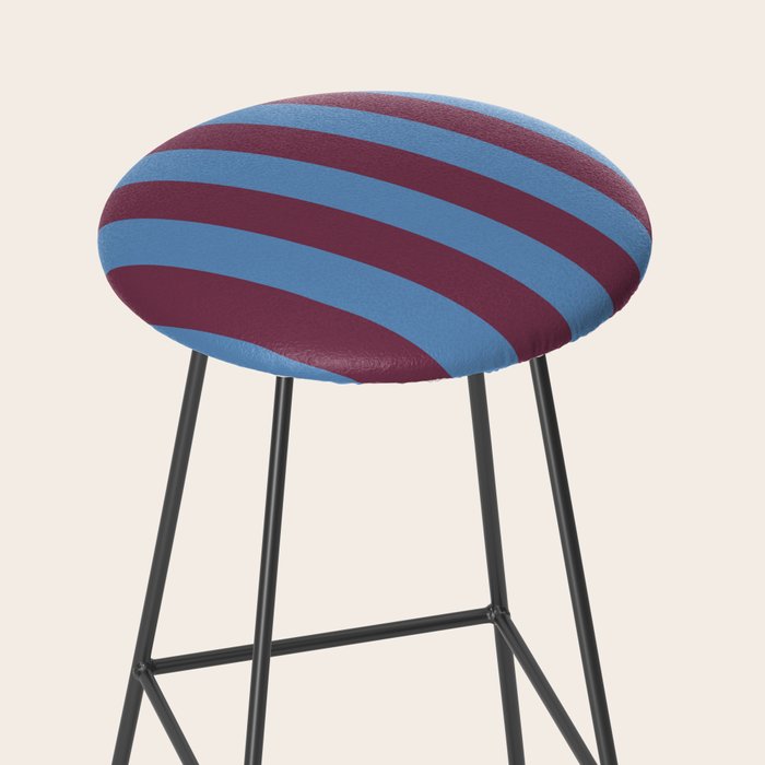 Duo I - Blue and Berry Stripes Stool Gallery Image 2
