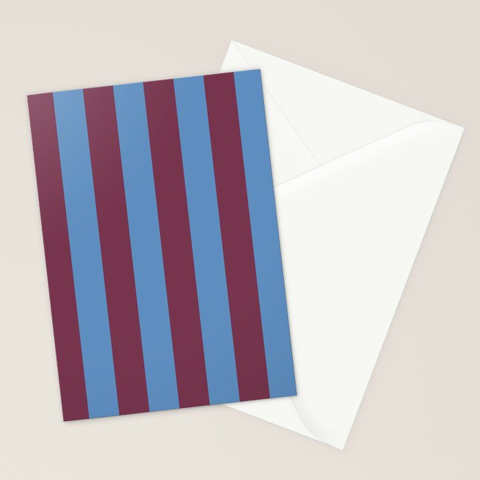 Duo I - Blue and Berry Stripes Stationery Card Gallery Image 2