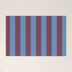 Duo I - Blue and Berry Stripes Welcome Mat Gallery Image 1