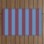 Duo I - Blue and Berry Stripes Outdoor Rug Gallery Image 1