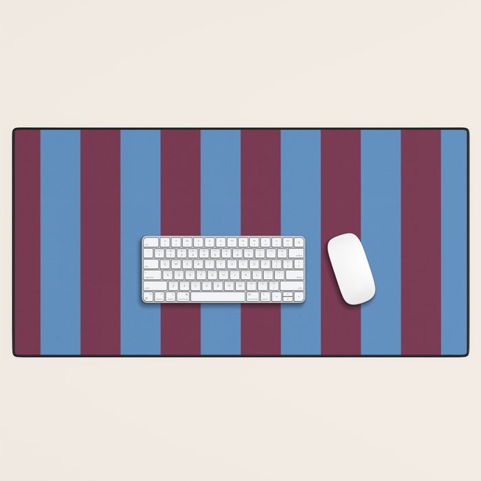Duo I - Blue and Berry Stripes Desk Mat Gallery Image 1
