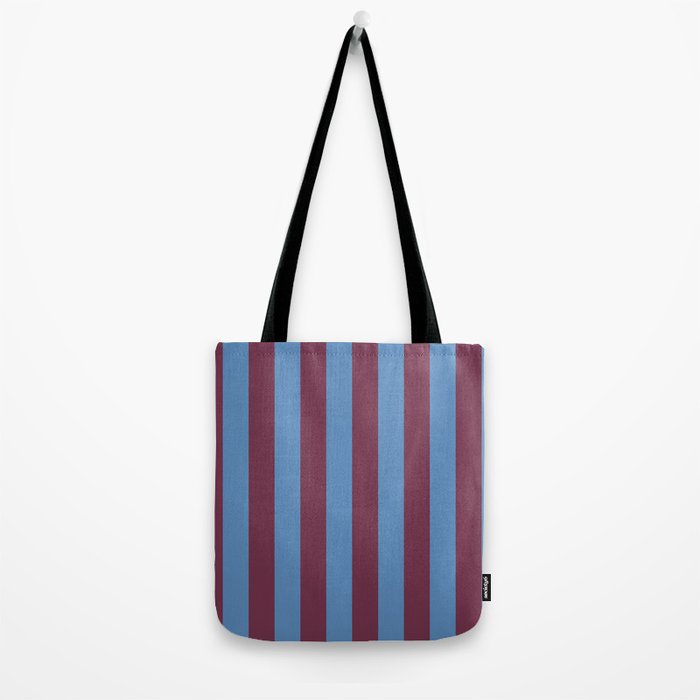 Duo I - Blue and Berry Stripes Tote Bag Gallery Image 2