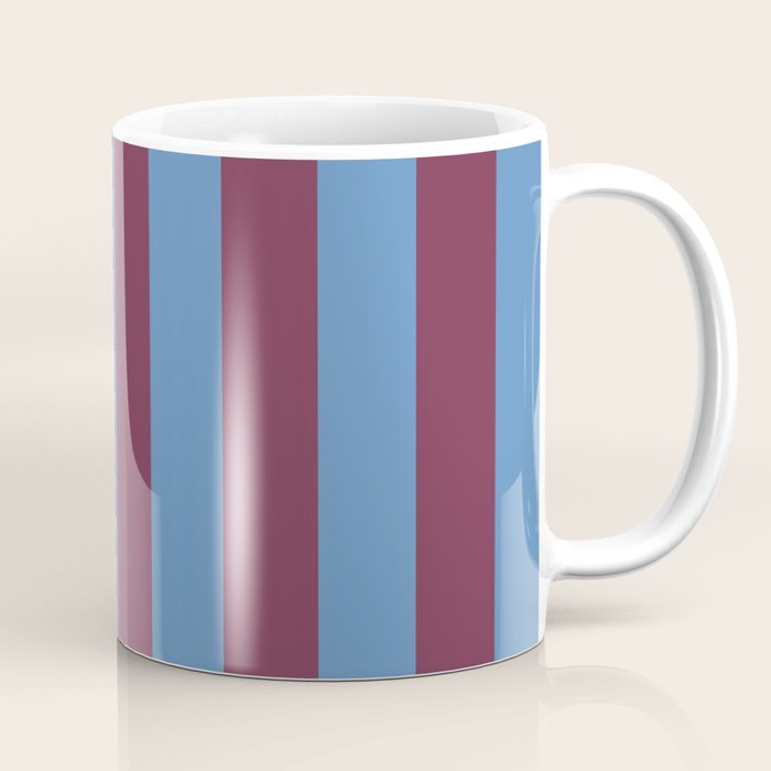 Duo I - Blue and Berry Stripes Coffee Mug Gallery Image 1