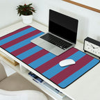 Duo I - Blue and Berry Stripes Desk Mat Gallery Image 2