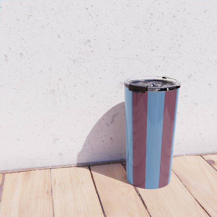 Duo I - Blue and Berry Stripes Travel Mug Gallery Image 4