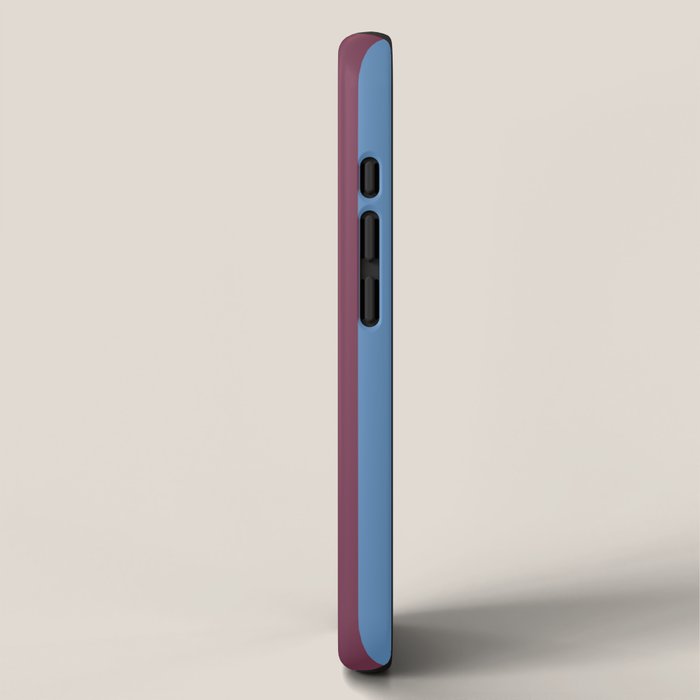 Duo I - Blue and Berry Stripes iPhone Case Gallery Image 2