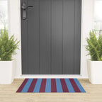 Duo I - Blue and Berry Stripes Welcome Mat Gallery Image 3