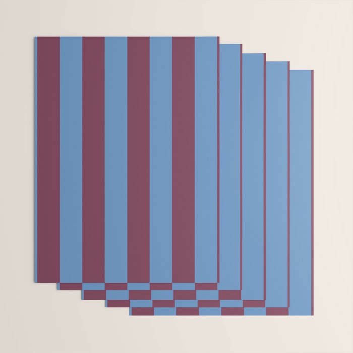 Duo I - Blue and Berry Stripes Wrapping Paper Gallery Image 3