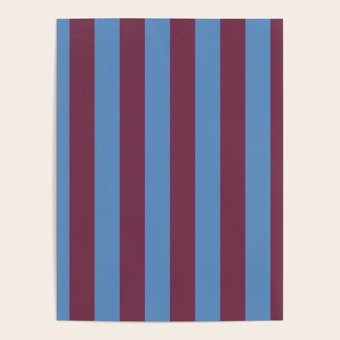Duo I - Blue and Berry Stripes Poster Gallery Image 4