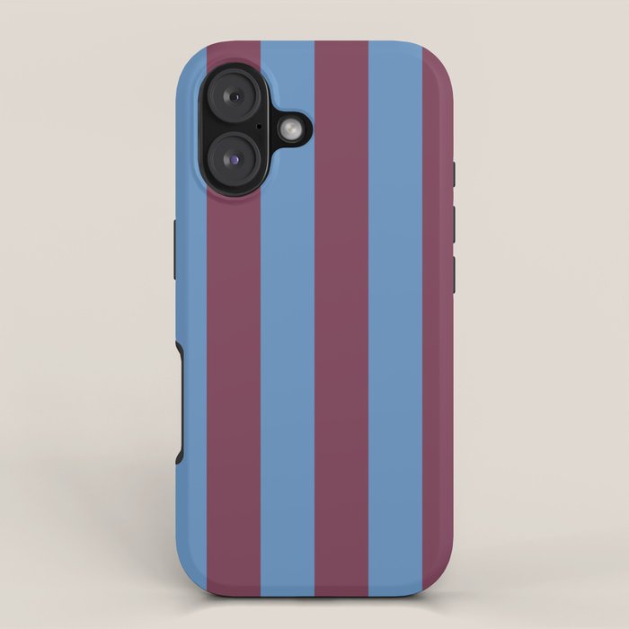 Duo I - Blue and Berry Stripes iPhone Case Gallery Image 1