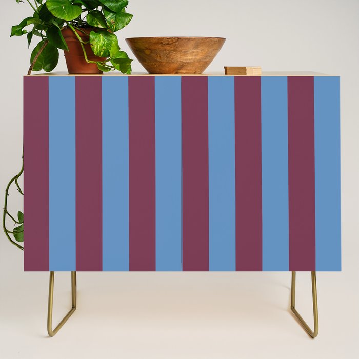 Duo I - Blue and Berry Stripes Credenza Gallery Image 1