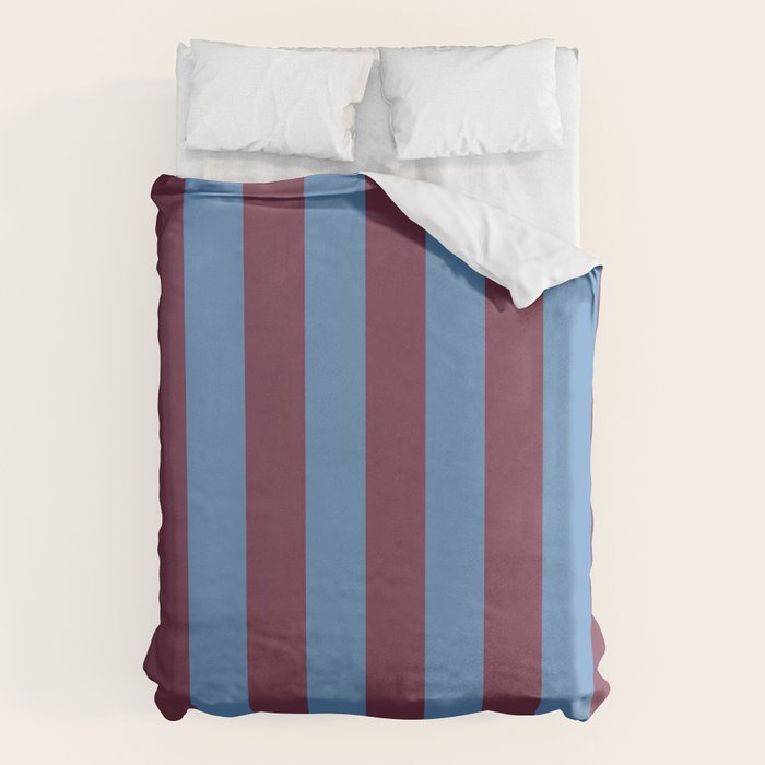 Duo I - Blue and Berry Stripes Duvet Cover Gallery Image 6