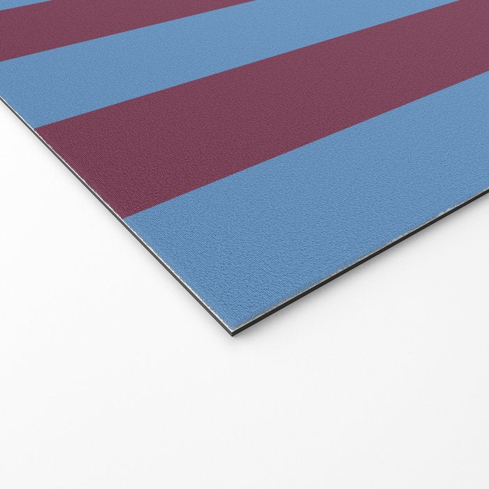 Duo I - Blue and Berry Stripes Welcome Mat Gallery Image 2