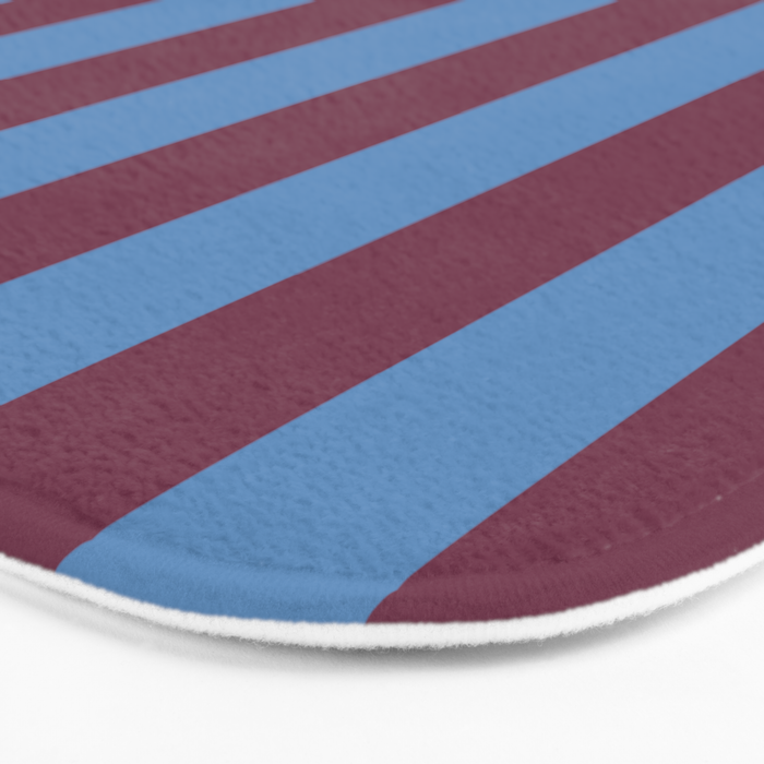 Duo I - Blue and Berry Stripes Bath Mat Gallery Image 3