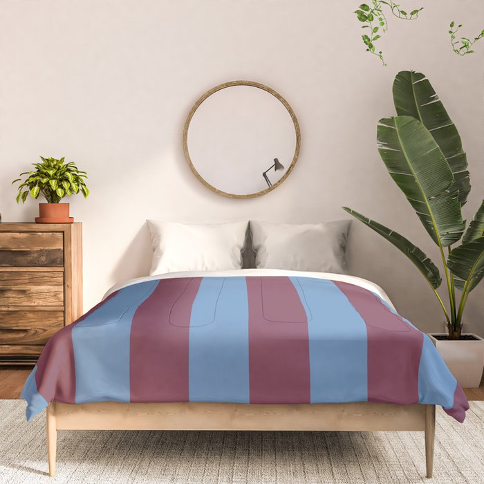 Duo I - Blue and Berry Stripes Comforter Gallery Image 3