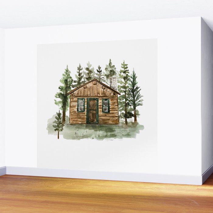 Cabin in the Woods Wall Mural Gallery Image 2