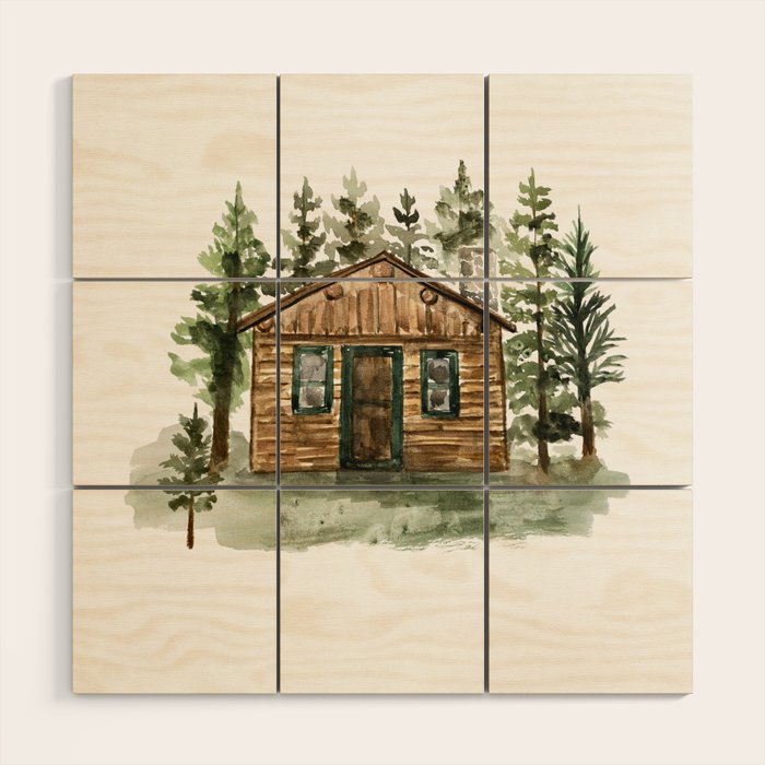 Cabin in the Woods Wood Wall Art Gallery Image 1