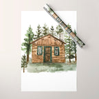 Cabin in the Woods Wrapping Paper Gallery Image 1
