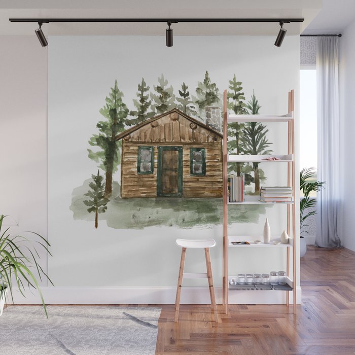 Cabin in the Woods Wall Mural Gallery Image 1