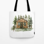 Cabin in the Woods Tote Bag Gallery Image 1