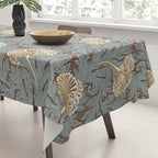 William Morris Vintage Tulip Bullrush Slate Tablecloth Gallery Image 3
