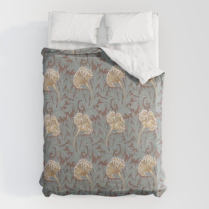 William Morris Vintage Tulip Bullrush Slate Duvet Cover Gallery Image 6