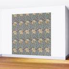 William Morris Vintage Tulip Bullrush Slate Wall Mural Gallery Image 2