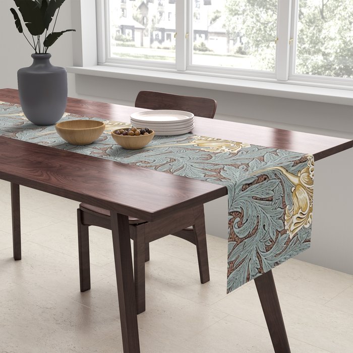 William Morris Vintage Tulip Bullrush Slate Table Runner Gallery Image 2