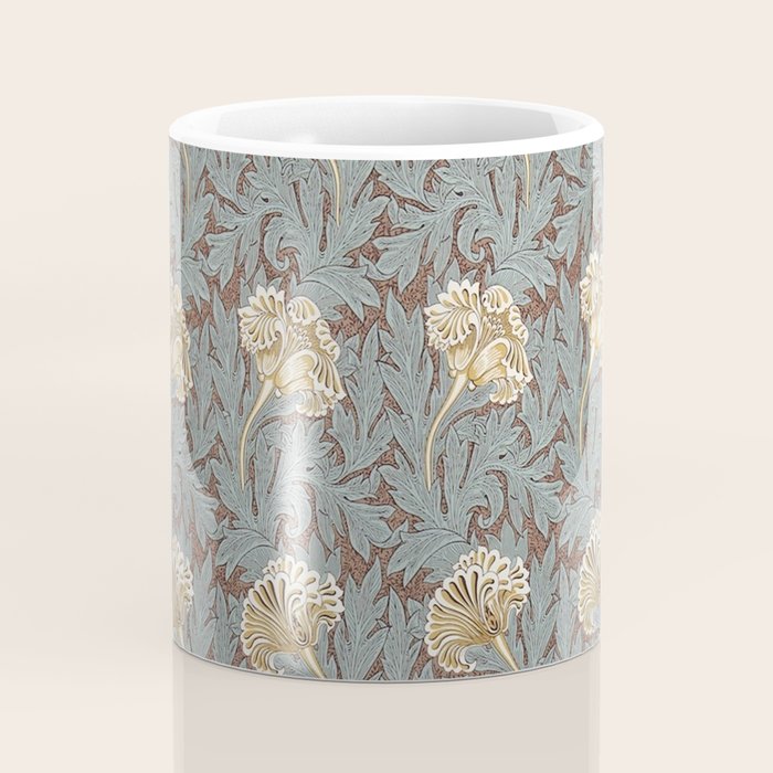 William Morris Vintage Tulip Bullrush Slate Coffee Mug Gallery Image 4
