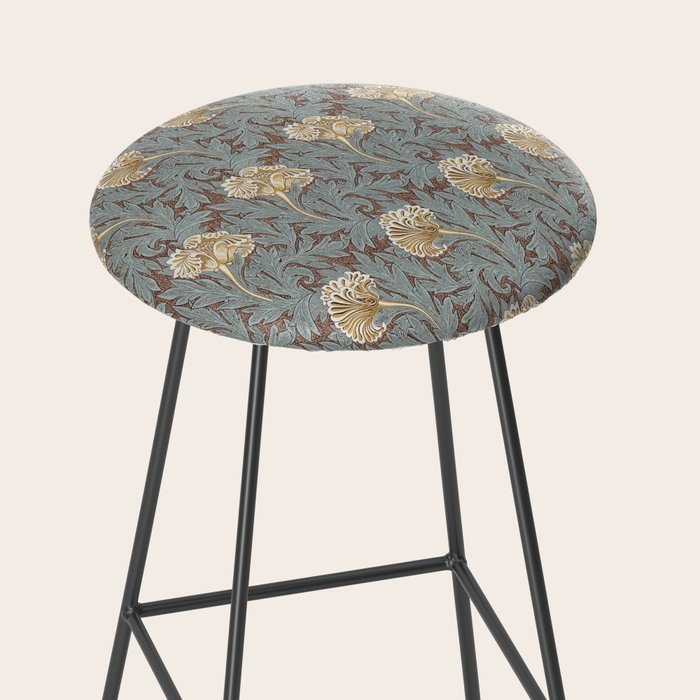 William Morris Vintage Tulip Bullrush Slate Stool Gallery Image 2
