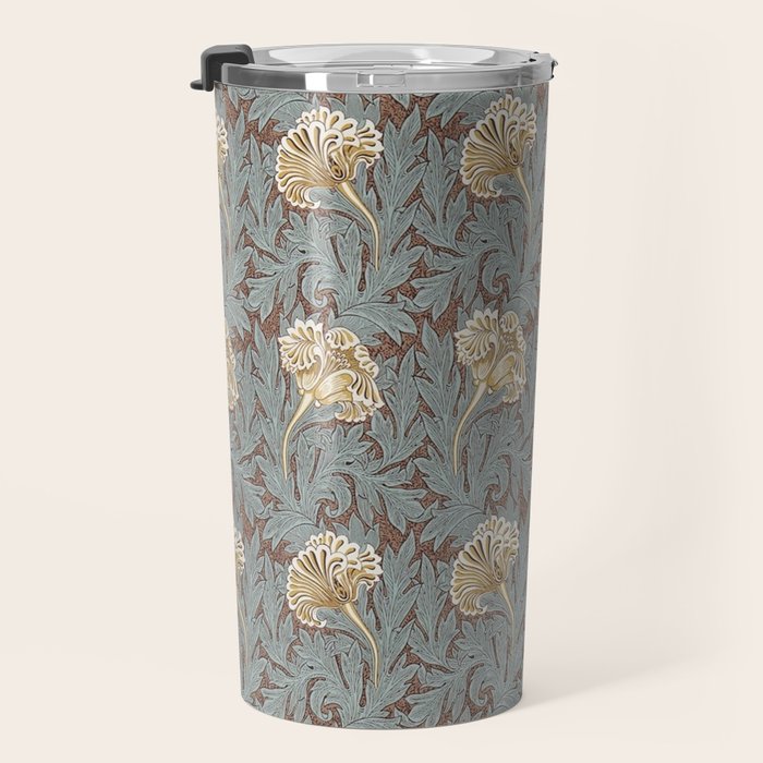 William Morris Vintage Tulip Bullrush Slate Travel Mug Gallery Image 3