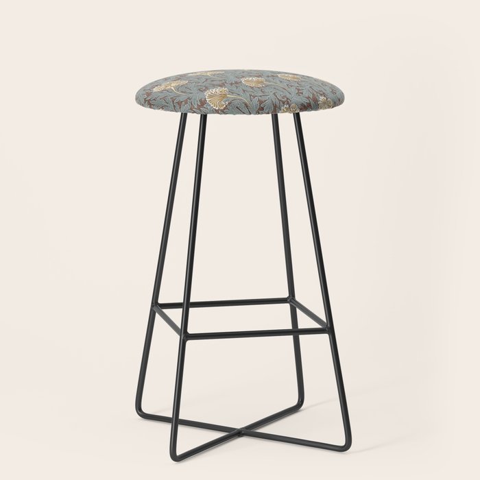 William Morris Vintage Tulip Bullrush Slate Stool Gallery Image 1