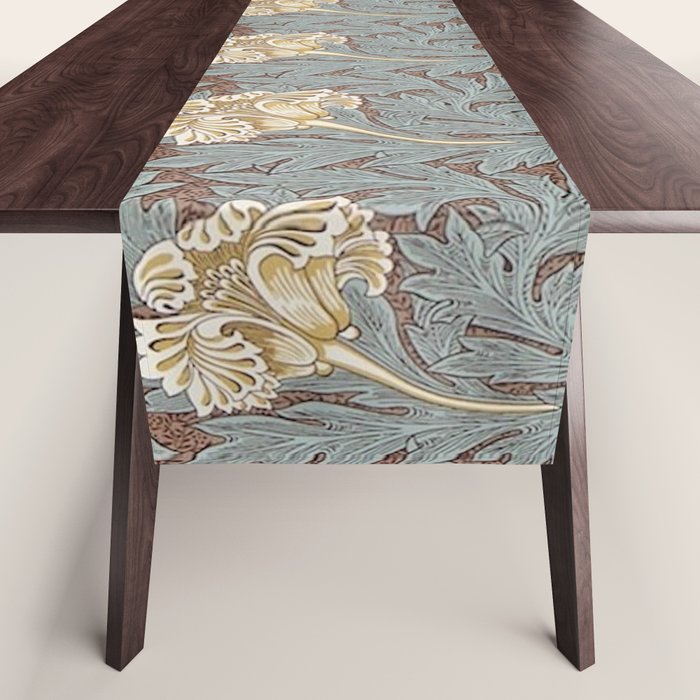 William Morris Vintage Tulip Bullrush Slate Table Runner Gallery Image 1