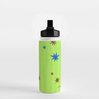 Celestial Star Twinkle in Galaxy Green Watercolor Water Bottle Gallery Image 2