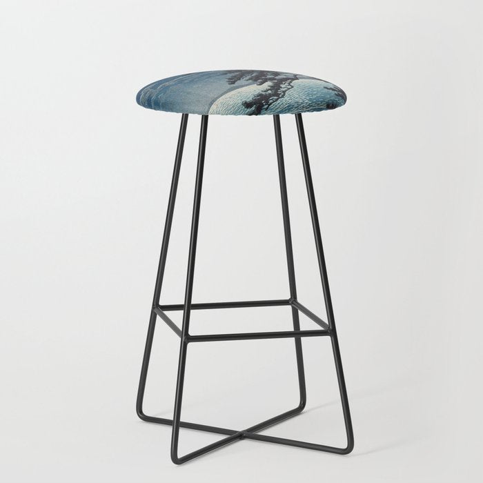 Spring Moon At Ninomiya Beach by Hasui Kawase å·ç¬ å·´æ°´ Stool Gallery Image 1