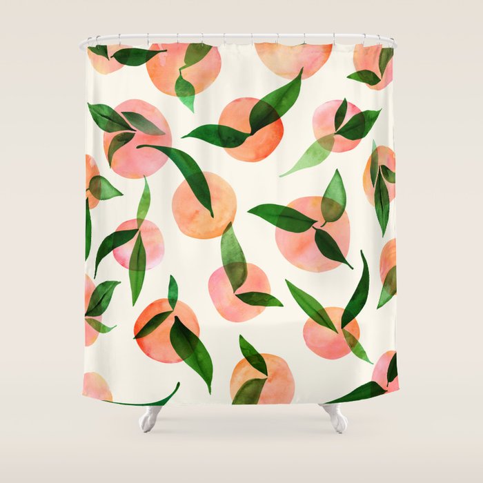 Abstract Summer Fruit Pattern Shower Curtain Gallery Image 1