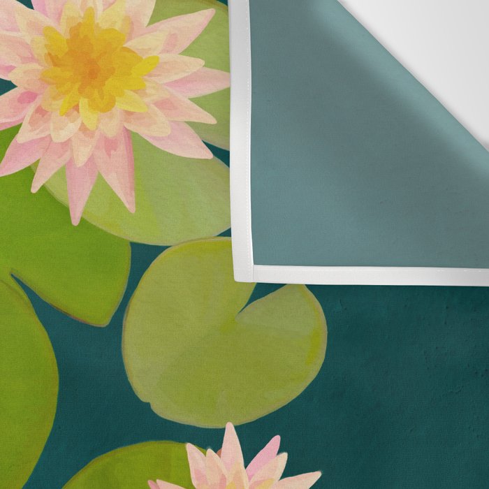 Graceful Koi Among Water Lilies  Wall Tapestry Gallery Image 3