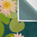 Graceful Koi Among Water Lilies  Wall Tapestry Gallery Image 3