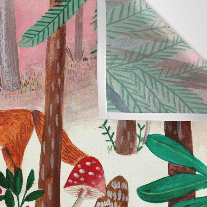 Whimsical woodland enchanted forest animals Wall Tapestry Gallery Image 3