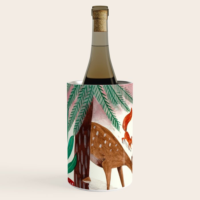 Whimsical woodland enchanted forest animals Wine Chiller Gallery Image 2