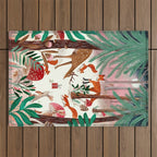 Whimsical woodland enchanted forest animals Outdoor Rug Gallery Image 1