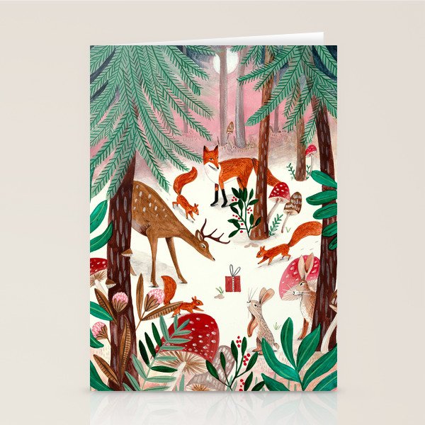 Whimsical woodland enchanted forest animals Stationery Card Gallery Image 2