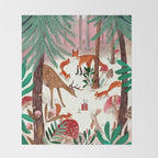 Whimsical woodland enchanted forest animals Throw Blanket Gallery Image 2